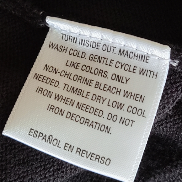 Charter Club Sweater 2X Black w/Gold Snap Buttons - Picture 5 of 6